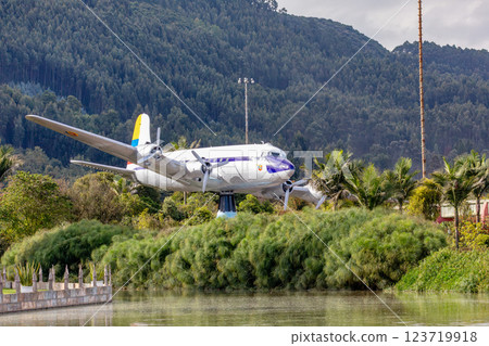 Biopark Wakata HK136 Airplane, Jaime Duque Park, Tocancipa municipality of the Metropolitan Area of Bogota, Colombia. 123719918