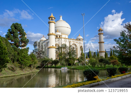 Replica of Taj Mahal, Bioparque Wakata, Tocancipa municipality of the Metropolitan Area of Bogota, Colombia. 123719955