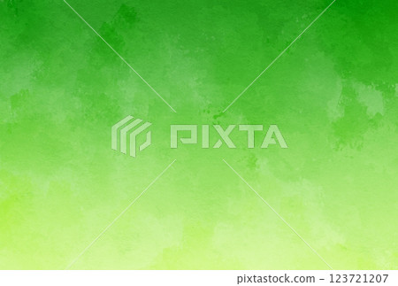 Refreshing green gradation watercolor background Texture material Green Yellow-green 123721207