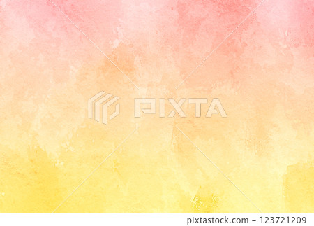 Pink and yellow gradient watercolor background texture material 123721209
