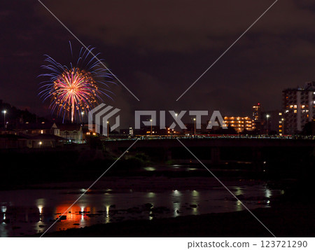 仙台七夕煙火大會（從廣瀨川觀賞的仙台七夕煙火）[宮城縣仙台市] 123721290