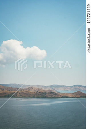 Beautiful seascape on an Indonesian island 123721369