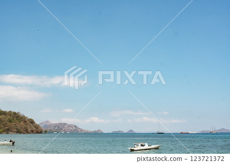 Beautiful sea seen on an Indonesian island 123721372