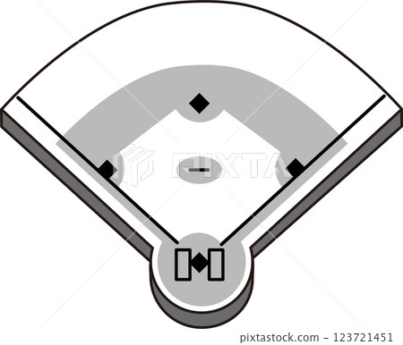 體育場_棒球場_單色 123721451