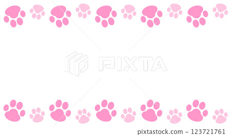 Cute pet dog or cat walking animal paw illustration 123721761