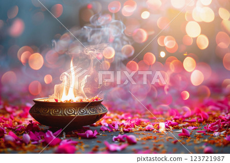 Greeting card with holiday composition for happy Akshaya Tritiya Greeting card with holiday composition for happy Akshaya Tritiya 123721987