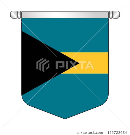 bahamas national hanging pennant flag bahamas national hanging pennant flag 123722684