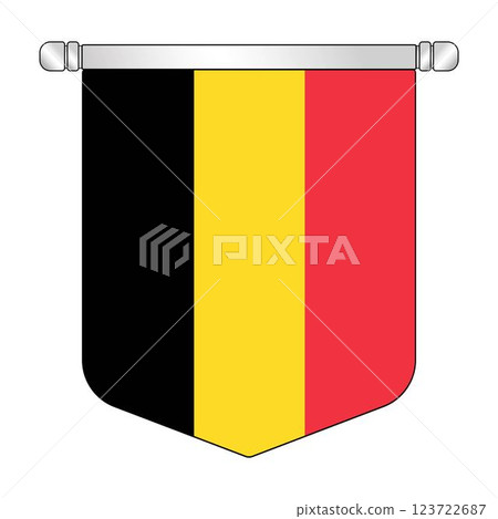 Belgium national hanging pennant flag Belgium national hanging pennant flag 123722687