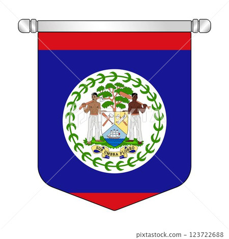 Belize national hanging pennant flag Belize national hanging pennant flag 123722688