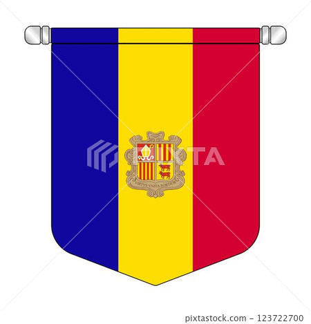 Andora national hanging pennant flag 123722700