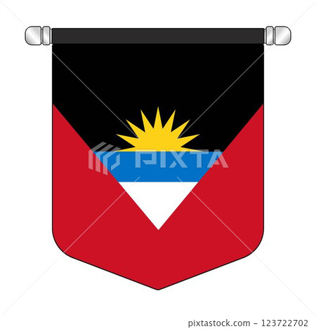 Antigua and Barbuda national hanging pennant flag Antigua and Barbuda national hanging pennant flag 123722702