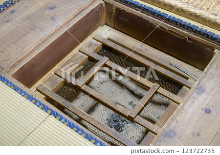 日式房間地板下的下沉式被爐桌 123722735