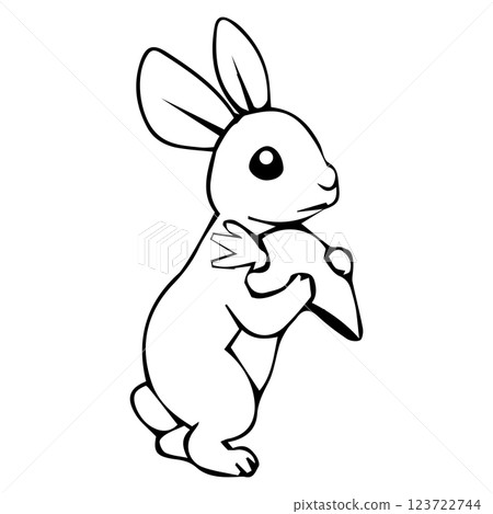 rabbit icon vectors illustration symbol design 123722744