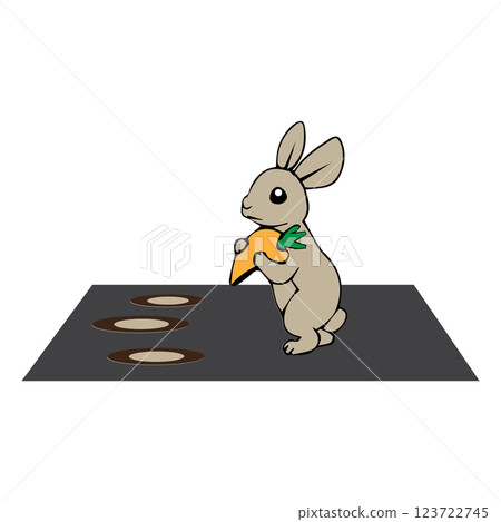 rabbit icon vectors illustration symbol design 123722745