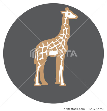 Giraffe silhouette editable vector illustration Giraffe silhouette editable vector illustration 123722753