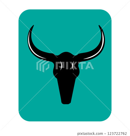 Strong bull icon isolated on white background. Strong bull icon isolated on white background. 123722762