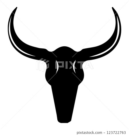 Strong bull icon isolated on white background. 123722763