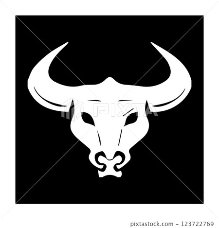 Strong bull icon isolated on white background. 123722769