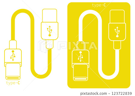 Exploring various usb type c cable designs and representations in vector graphics 123722839