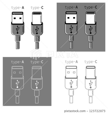 Understanding the differences between type A and type C USB connections in a simple vector format Understanding the differences between type A and type C USB connections in a simple vector format 123722873