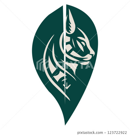 Minimalist modern cat logo. Tricky cat icon. Simple cat vector icon. Minimalist modern cat logo. Tricky cat icon. Simple cat vector icon. 123722922