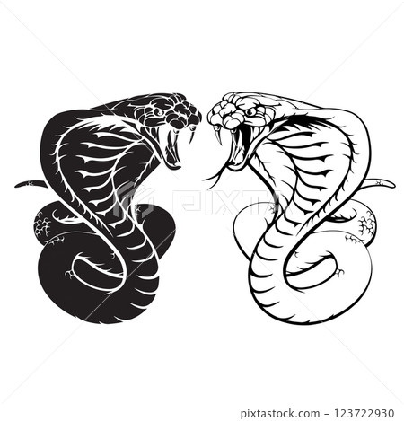 Cobra snake sign on a white background. 123722930