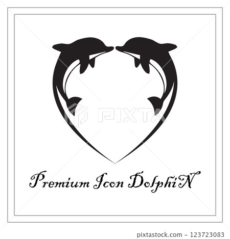 Dolphin icon. Vector icon isolated on white background. 123723083