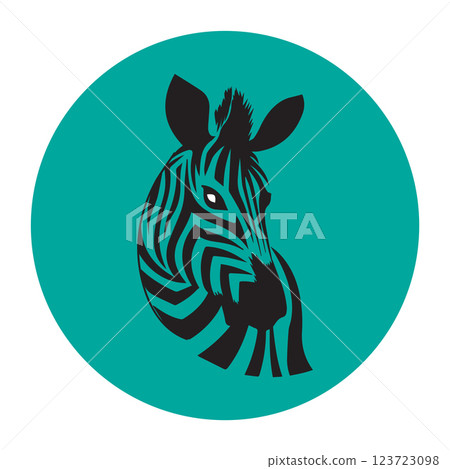 Zebra animal illustration, nature conservation vector black and white stripes Vector illustration Zebra animal illustration, nature conservation vector black and white stripes Vector illustration 123723098