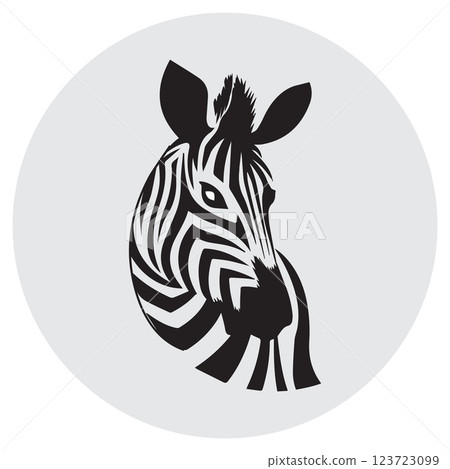 Zebra animal illustration, nature conservation vector black and white stripes Vector illustration Zebra animal illustration, nature conservation vector black and white stripes Vector illustration 123723099