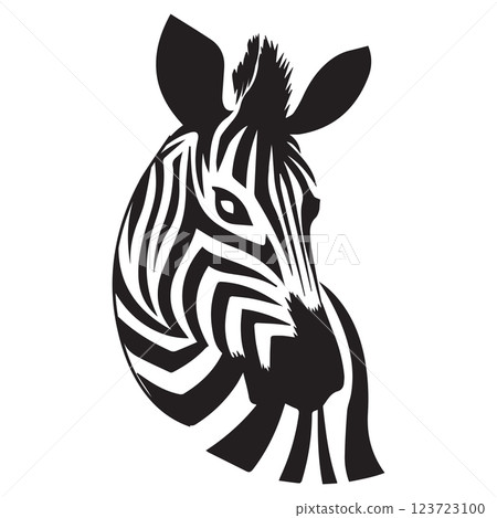 Zebra animal illustration, nature conservation vector black and white stripes Vector illustration Zebra animal illustration, nature conservation vector black and white stripes Vector illustration 123723100