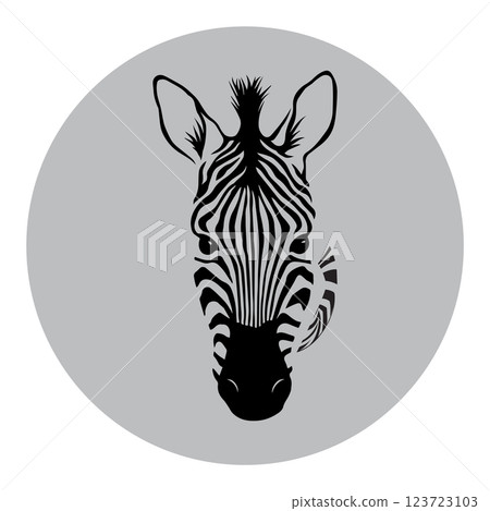 Zebra animal illustration, nature conservation vector black and white stripes Vector illustration Zebra animal illustration, nature conservation vector black and white stripes Vector illustration 123723103