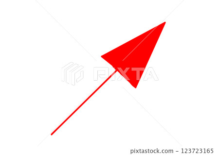 手繪細紅色箭頭 123723165