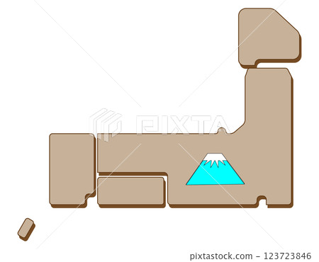 Simple map of Japan - Deformed Simple map of Japan - Deformed 123723846