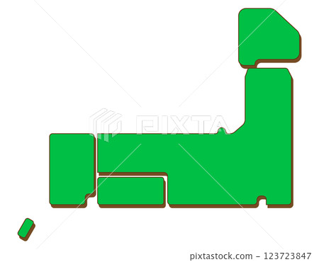 日本簡單地圖-變形 123723847