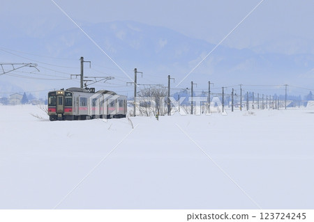 Snow-covered Ou Main Line Snow-covered Ou Main Line 123724245