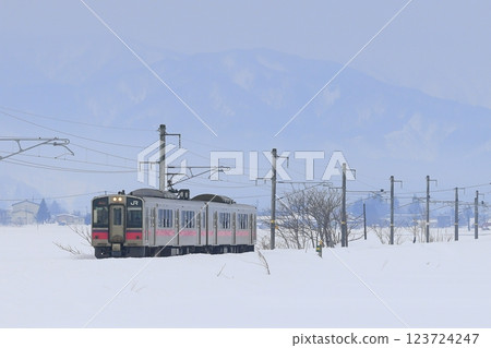 Snow-covered Ou Main Line 123724247