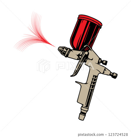 Illustration design spray gun for element design. Vector illustration Illustration design spray gun for element design. Vector illustration 123724528