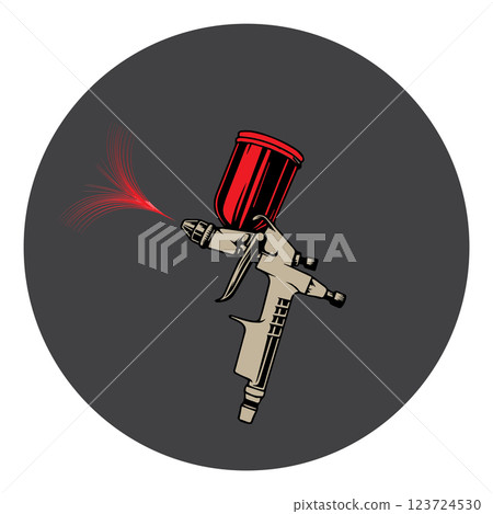 Illustration design spray gun for element design. Vector illustration Illustration design spray gun for element design. Vector illustration 123724530