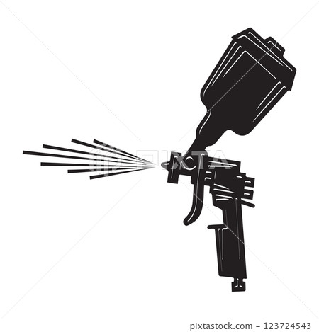 Illustration design spray gun for element design. Vector illustration Illustration design spray gun for element design. Vector illustration 123724543
