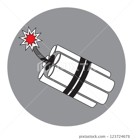 dynamite bomb icon vectors illustration 123724678