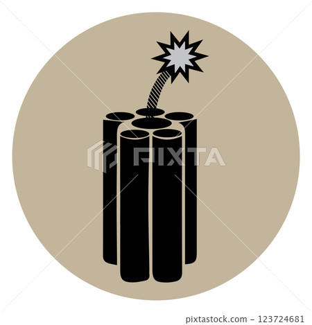 dynamite bomb icon vectors illustration 123724681