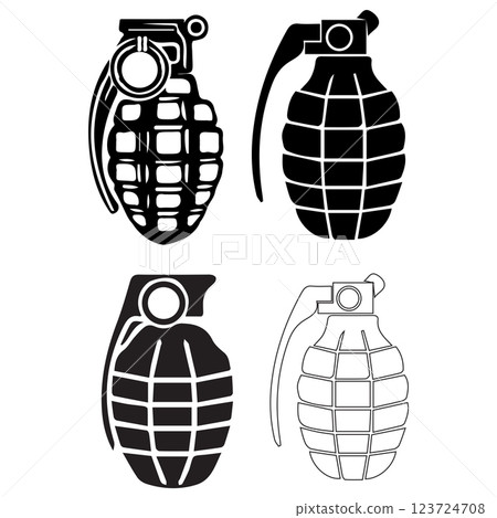 hand grenade icon vector illustration 123724708