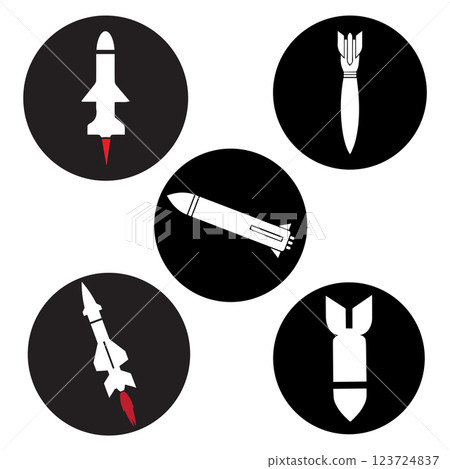missile and rocket icon vector illustration missile and rocket icon vector illustration 123724837