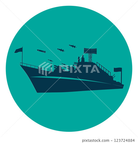 battleship vector illustration symbol design 123724884