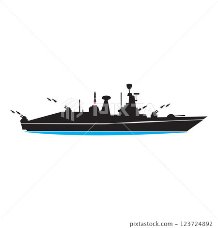 battleship vector illustration symbol design 123724892
