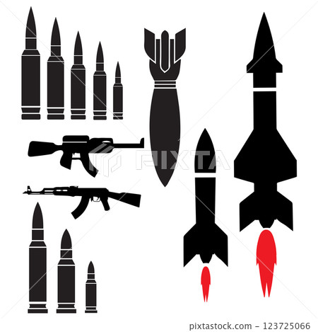 missile and rocket icon vector illustration 123725066