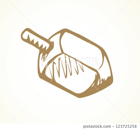 Jewish holiday symbol. Dreidel. Sketch 123725258