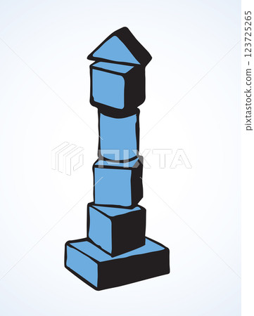 Children's cubes. Vector drawing 123725265