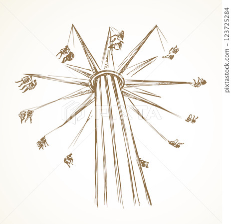 Carousel. Vector drawing Carousel. Vector drawing 123725284