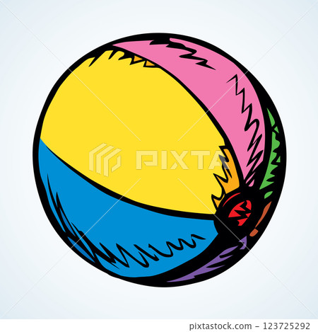 Big children's ball. Vector drawing Big children's ball. Vector drawing 123725292
